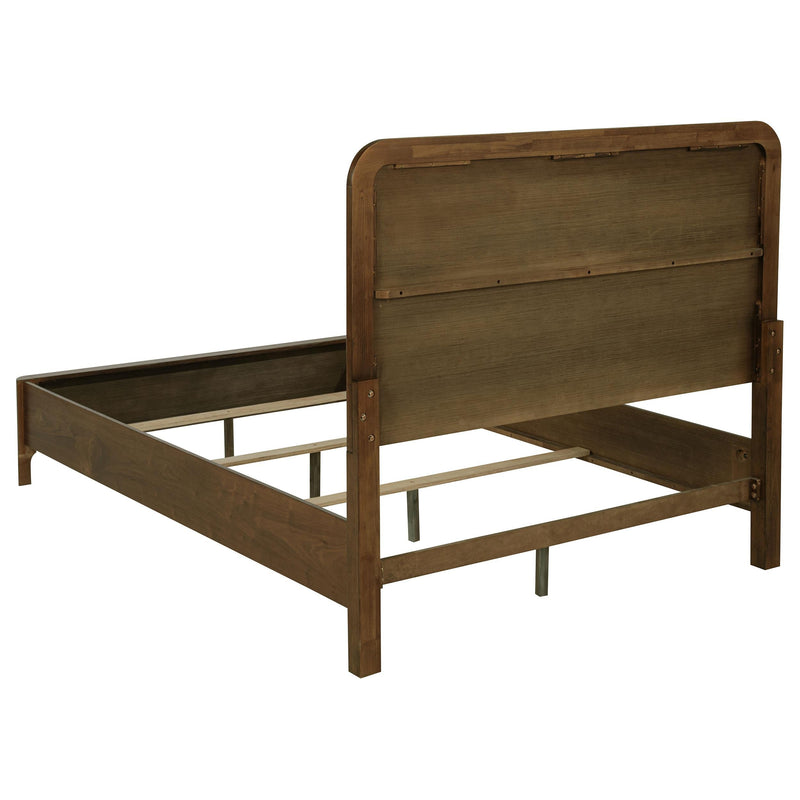 Maderia 57-inch Upholstered Queen Panel Bed Walnut - 223321Q