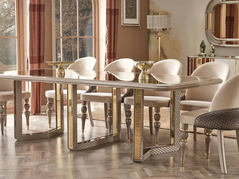 Madrid Diningroom (Dining Table & 6 Dining Chair & Consol With Mirror) - 115-MAD-SET