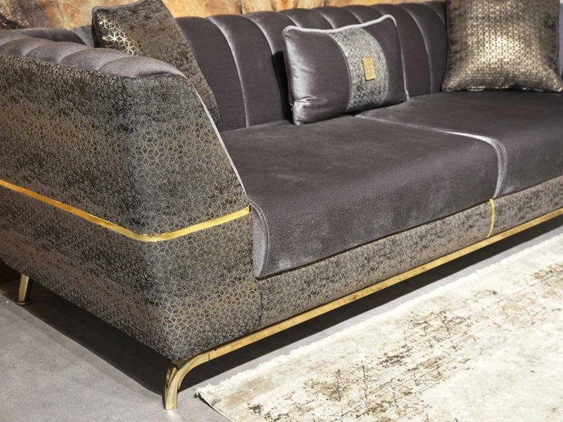 Madrid Stationary Sofa Grey - 101-MAD-ADE20-3