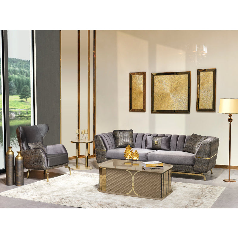 Madrid Stationary Sofa Grey - 101-MAD-ADE20-3