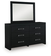 Maeling Black Dresser and Mirror - PCB1115B1