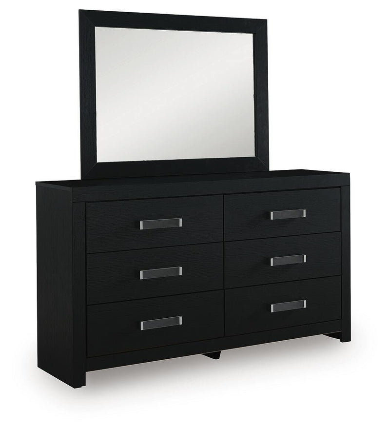 Maeling Black Dresser and Mirror - PCB1115B1