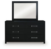 Maeling Full Upholstered Panel Bed, Dresser and Mirror - PCB1115B5