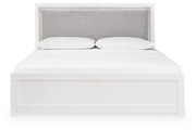 Maeling White King Upholstered Panel Bed - PCB1119B4