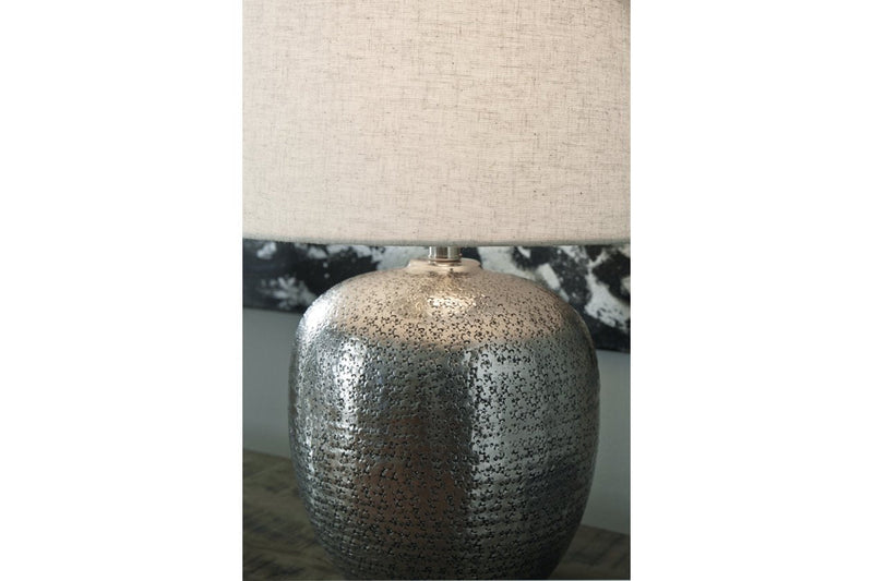Magalie Antique Silver Finish Table Lamp - DMV FurnitureTable Lamp