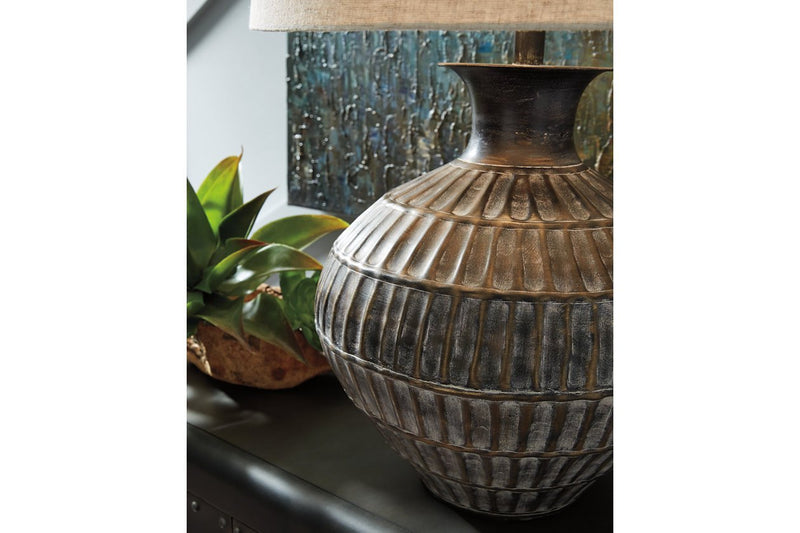 Magan Antique Bronze Finish Table Lamp - DMV FurnitureTable Lamp