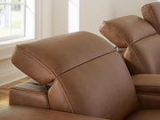 Magic Man Caramel 2-Piece Power Reclining Sectional Loveseat - PCU10700S1