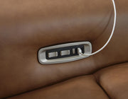 Magic Man Caramel 2-Piece Power Reclining Sectional Loveseat - PCU10700S1