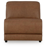 Magic Man Caramel Armless Chair with Manual Headrest - PCU1070046A