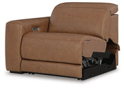 Magic Man Caramel Left-Arm Facing Power Recliner - PCU1070058