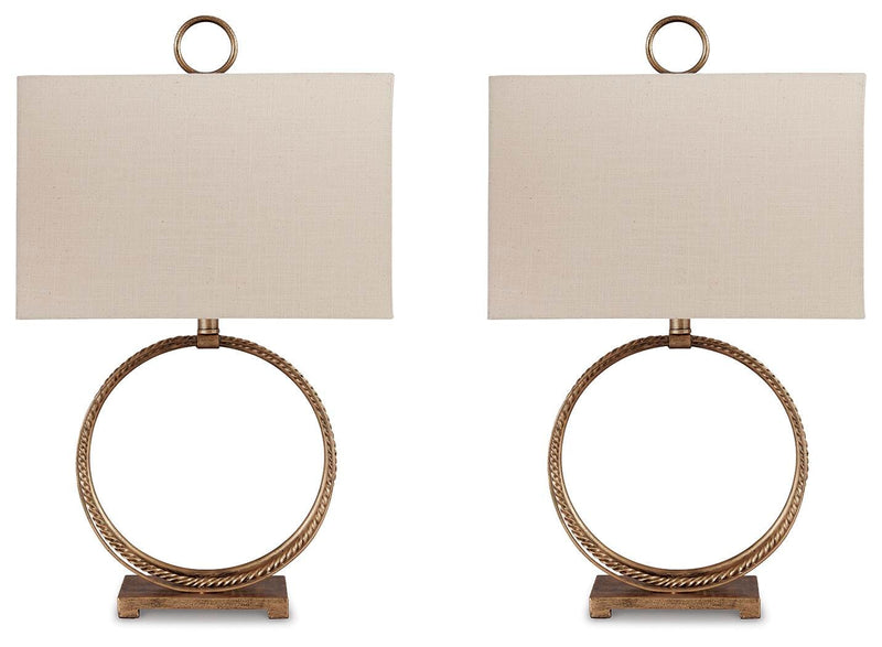 Mahala Antique Gold Finish Table Lamp (Set of 2) - L208124X2