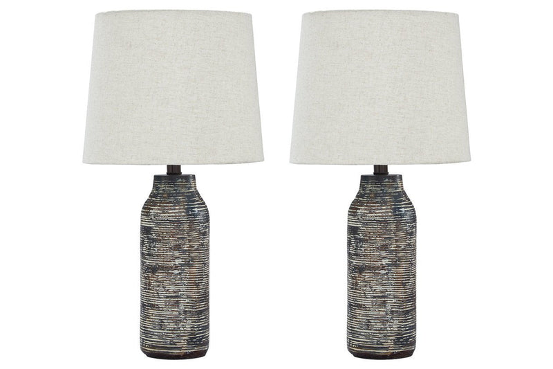 Mahima Black/White Table Lamp (Set of 2) - DMV FurnitureTable Lamp Pair