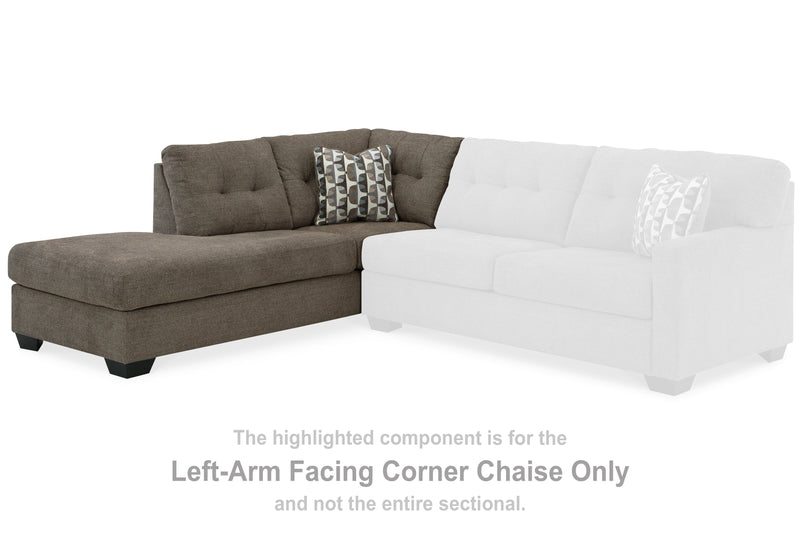 Mahoney Chocolate Left-Arm Facing Corner Chaise - 3100516