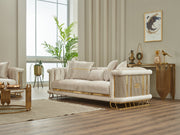 Majeste Stationary Loveseat in Cream - 200-SIM-MAJ-STAR554-2