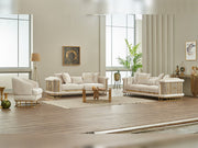Majeste Stationary Loveseat in Cream - 200-SIM-MAJ-STAR554-2