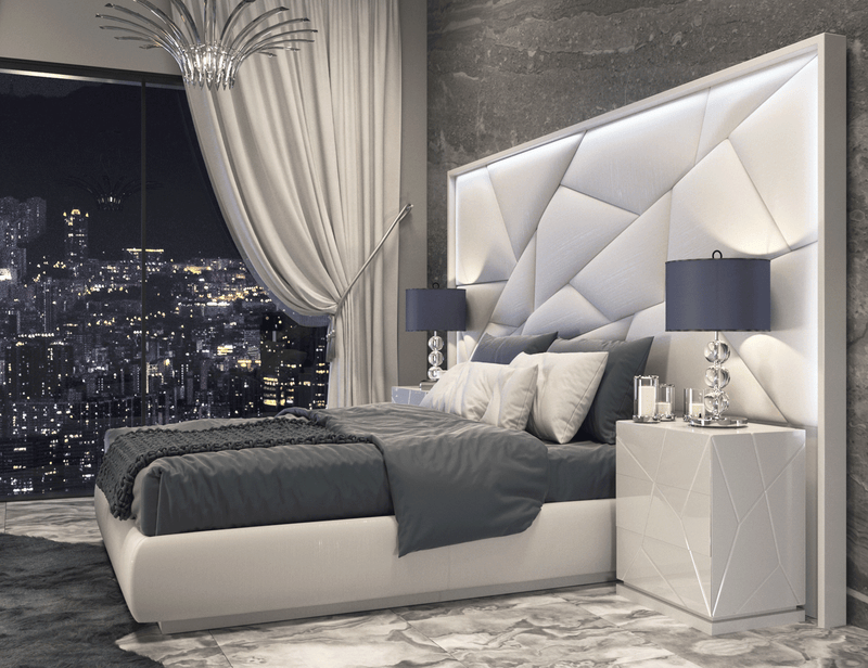 Majesty Bed W/Light Queen - DMV FurnitureQueen Bed