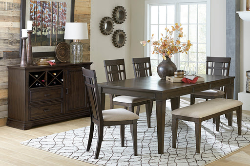 Makah Dark Brown Extendable Dining Set - DMV FurnitureDining Room Set