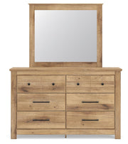 Makidern Tan Dresser and Mirror - PCB1170B1