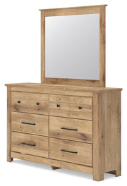 Makidern Tan Dresser and Mirror - PCB1170B1
