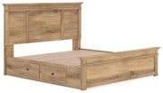 Makidern Tan King Panel Storage Bed - PCB1170B14