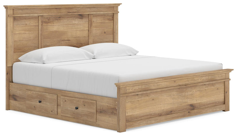 Makidern Tan King Panel Storage Bed - PCB1170B15