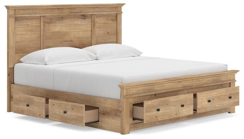 Makidern Tan King Panel Storage Bed - PCB1170B16