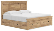 Makidern Tan King Panel Storage Bed - PCB1170B17