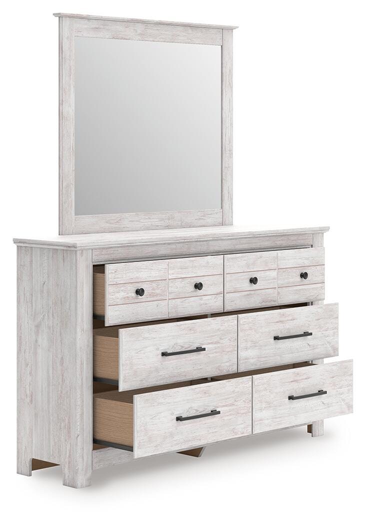 Makidern Whitewash Dresser and Mirror - PCB1171B1