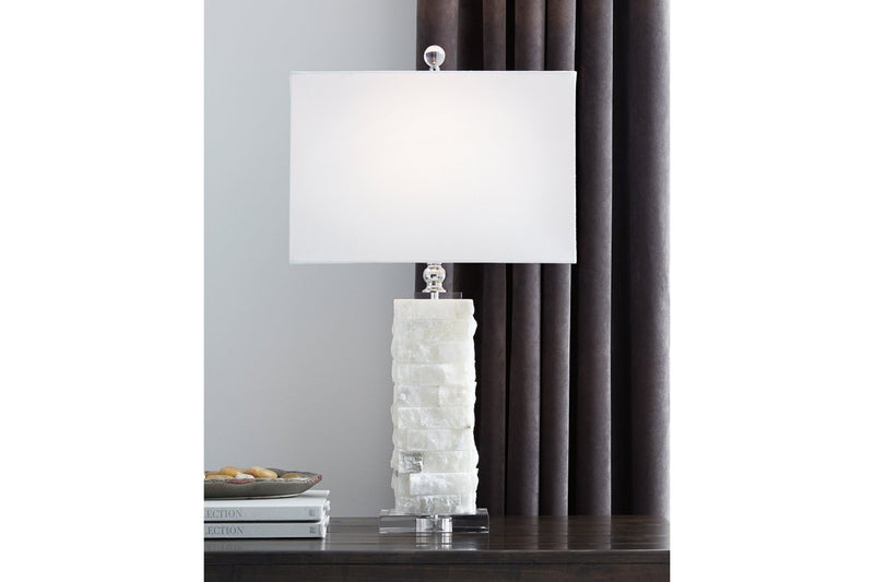 Malise White Table Lamp - DMV FurnitureTable Lamp