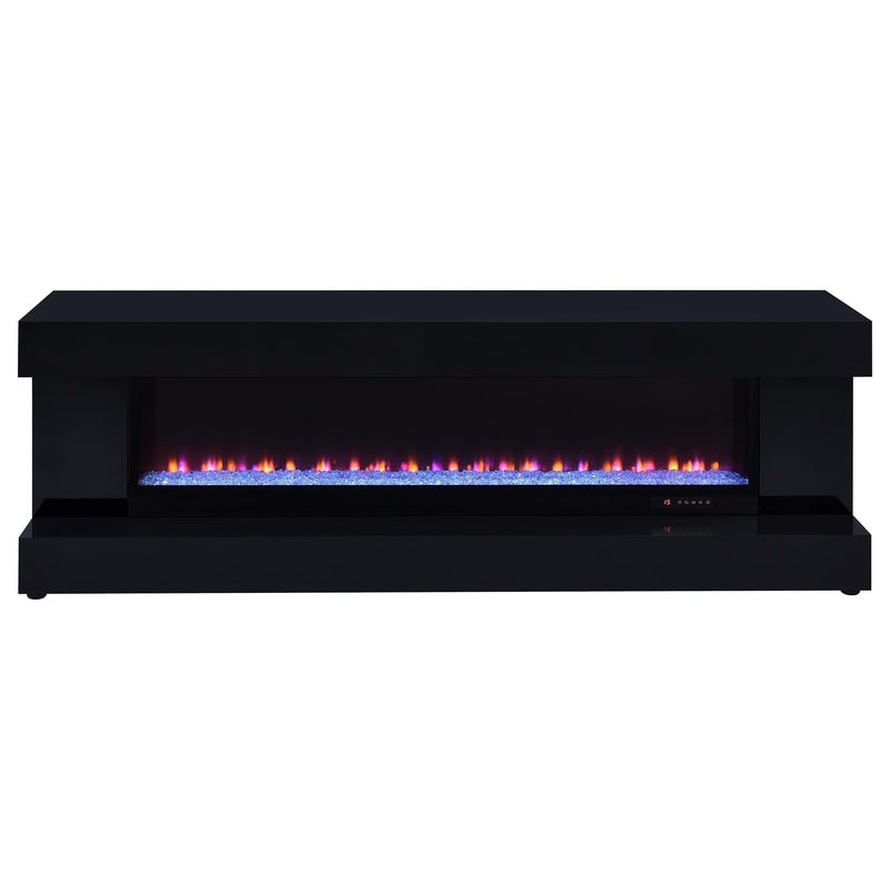 Mallory TV Stand Fireplace Console Bluetooth Speaker Black High Gloss - 701803
