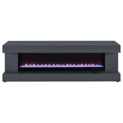 Mallory TV Stand Fireplace Console Bluetooth Speaker Grey High Gloss - 701823