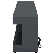 Mallory TV Stand Fireplace Console Bluetooth Speaker Grey High Gloss - 701823