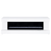 Mallory TV Stand Fireplace Console Bluetooth Speaker White High Gloss - 701813