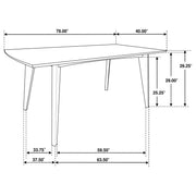 Malone 5-piece Rectangular Dining Table Set Dark Walnut - 105351-S5