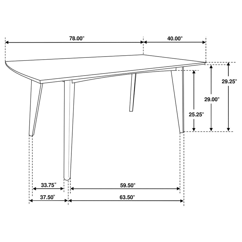 Malone 7-piece Rectangular Dining Table Set Dark Walnut - 105351-S7