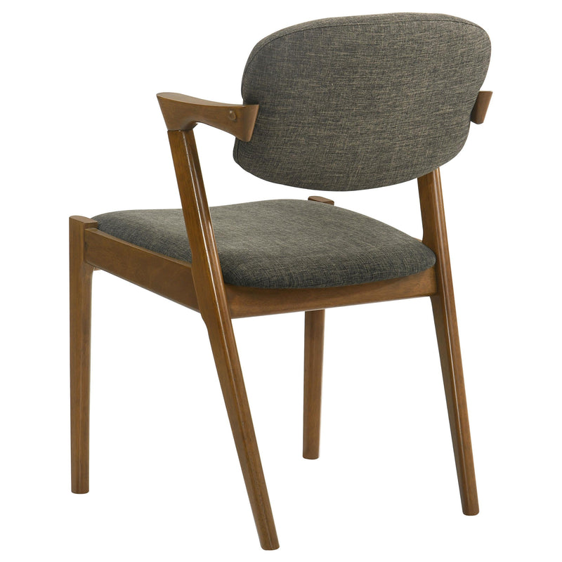 Malone Padded Wood Dining Arm Chair Dark Walnut (Set of 2) - 105352