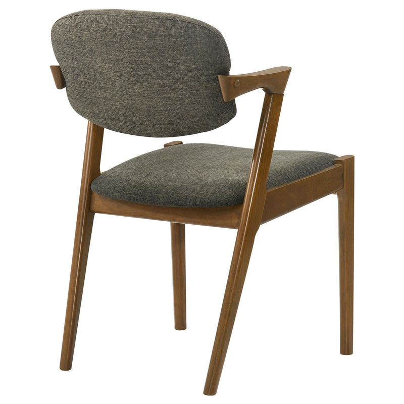 Malone Padded Wood Dining Arm Chair Dark Walnut (Set of 2) - 105352
