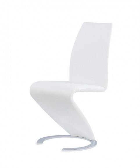 Malone White Glass Top Table & PU Chair Dining Set - DMV FurnitureDining Room Set