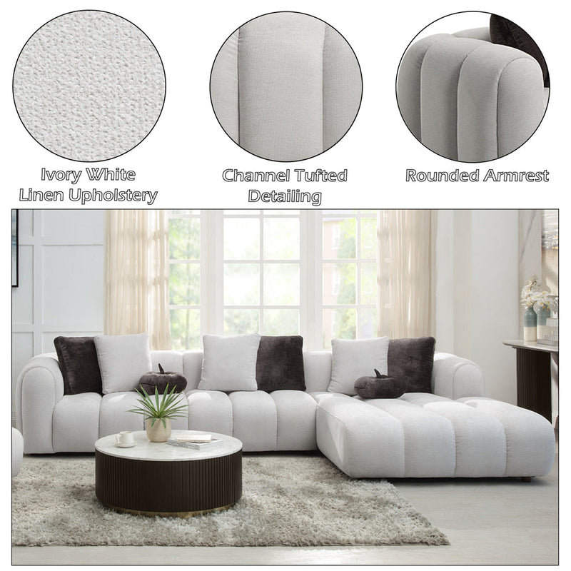 Manilla Sectional Sofa w/8 Pillows - LV04320