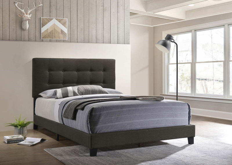 Mapes Upholstered Queen Panel Bed Charcoal - 305746Q