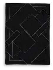 Marav Black/White 5' x 7' Area Rug - R407532
