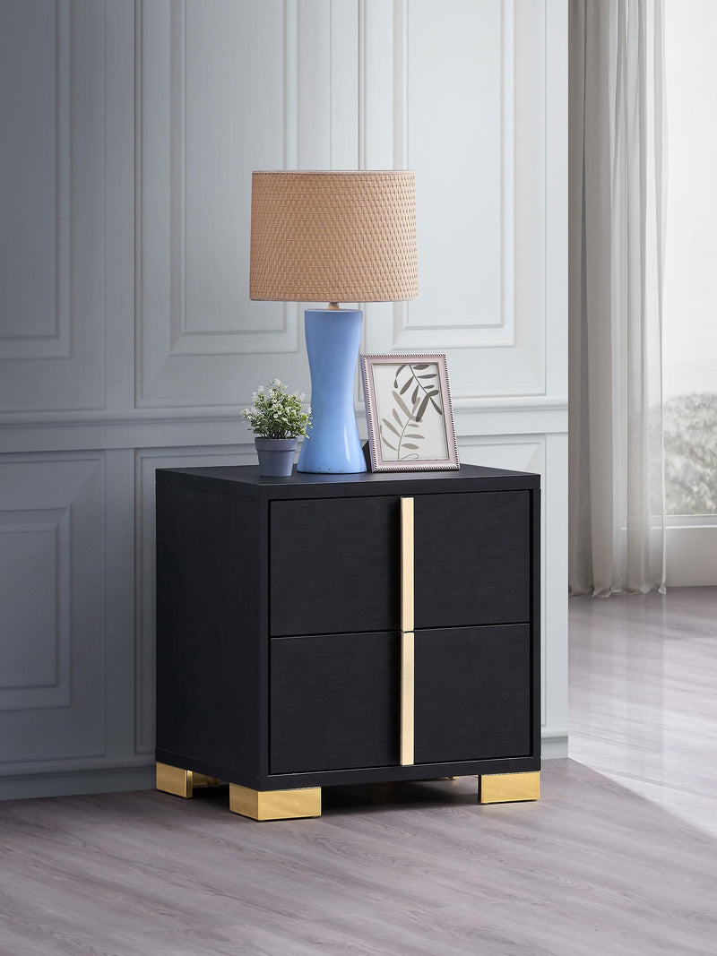 Marceline 2-drawer Nightstand Black - 222832