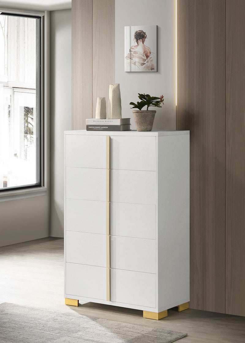 Marceline 5-drawer Bedroom Chest White - 222935