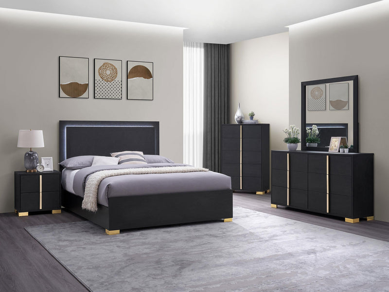 Marceline 5-piece Queen Bedroom Set Black - 222831Q-S5