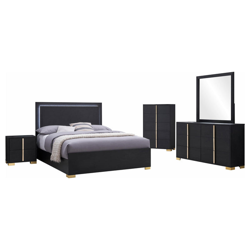 Marceline 5-piece Queen Bedroom Set Black - 222831Q-S5