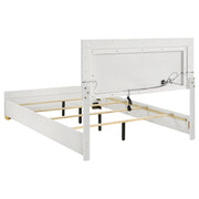 Marceline Wood Eastern King LED Panel Bed White - 222931KE