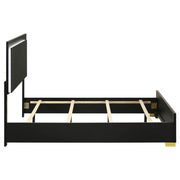 Marceline Wood Full LED Panel Bed Black - 222831F