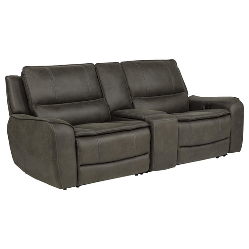 Marcell 3-Piece Power Reclining Loveseat with Charging Console Grey - 609698P