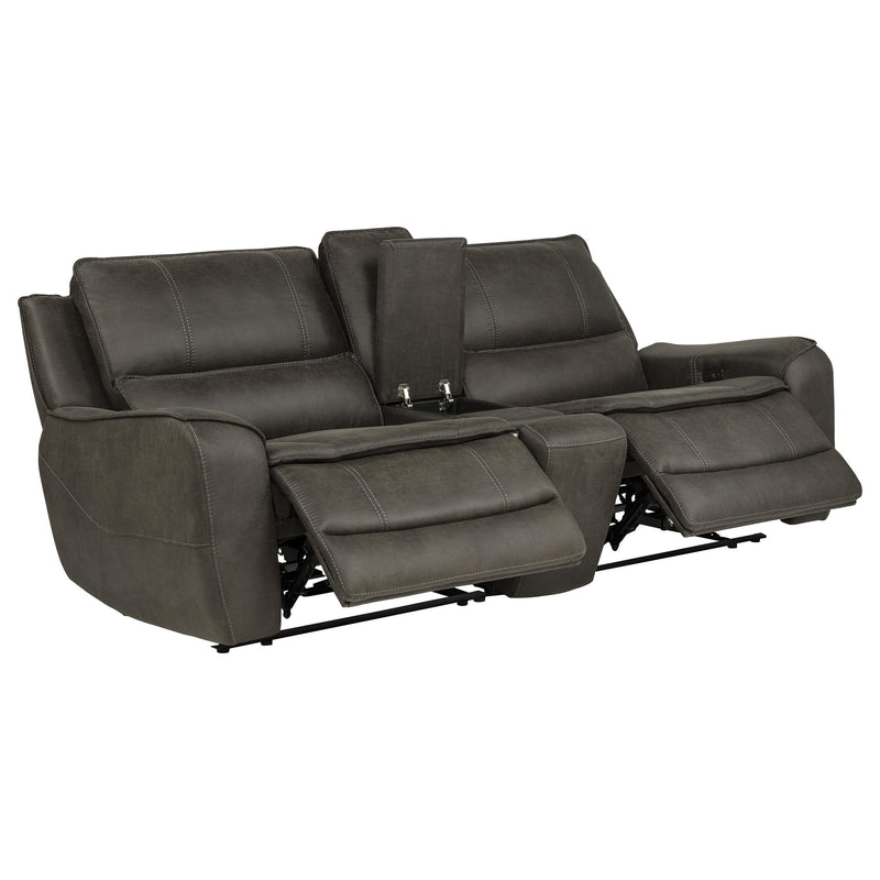 Marcell 3-Piece Power Reclining Loveseat with Charging Console Grey - 609698P