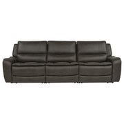 Marcell 3-Piece Transitional Power Reclining Sofa with USB Charging Grey - 609697P